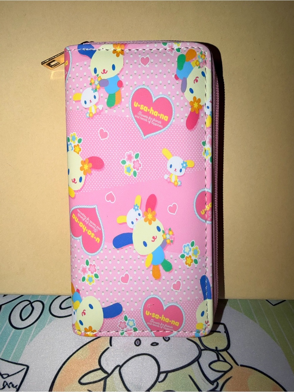 💗Pink U-sa-ha-na Bunny Zip Around Wallet